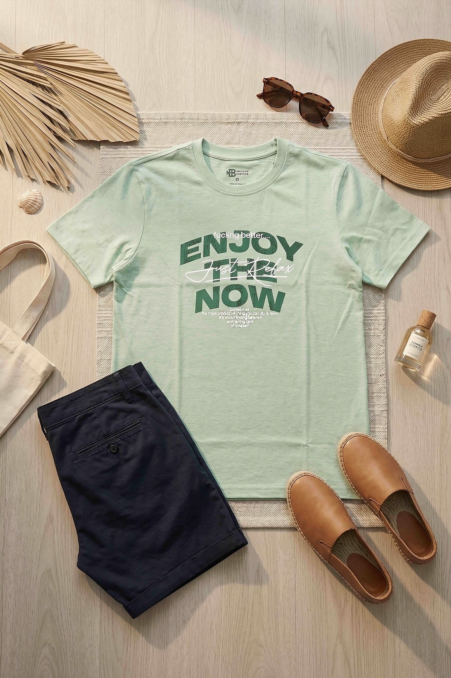 Men'S True Melange Graphic Tshirts - MINT MELANGE