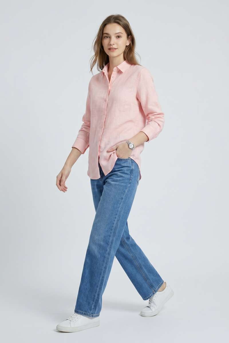 White Linen Regular Shirt - extra image 5