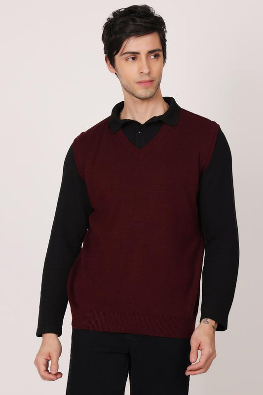 Mens Sleeveless Sweaters - Black