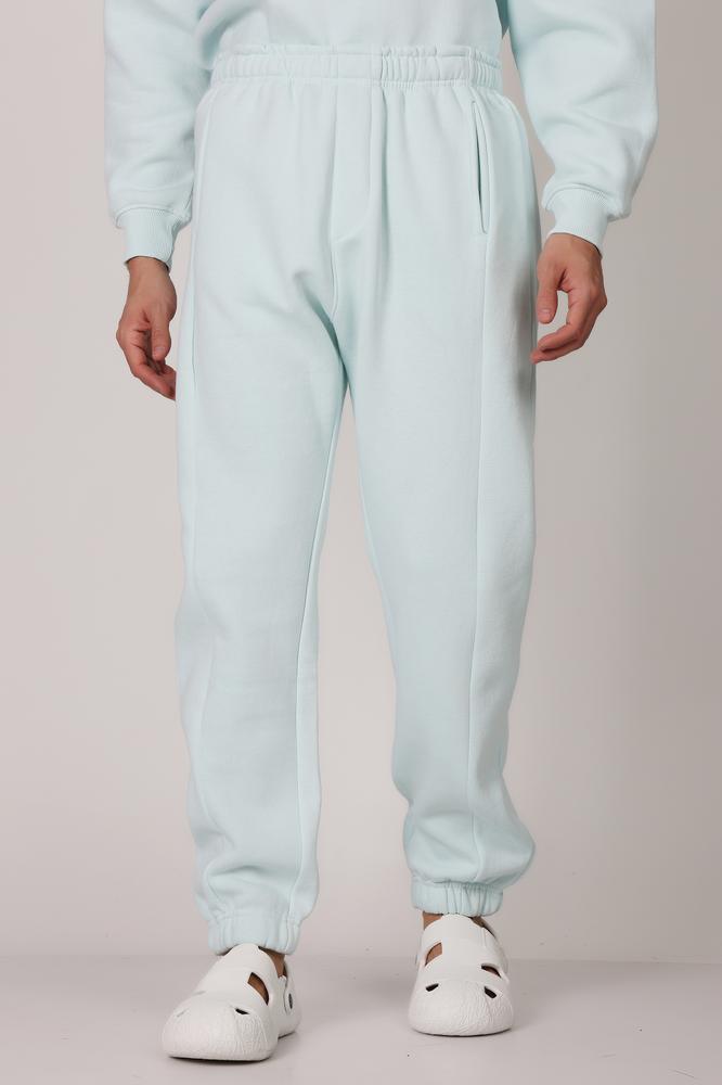 Mens Solid Joggers - Ice Blue