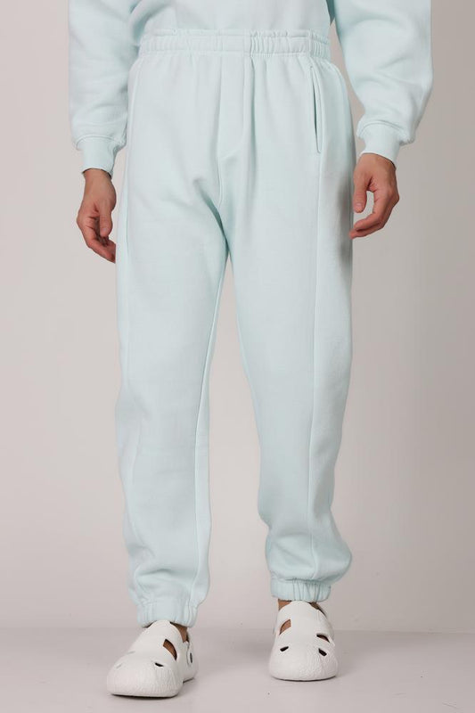 Mens Solid Joggers - Ice Blue
