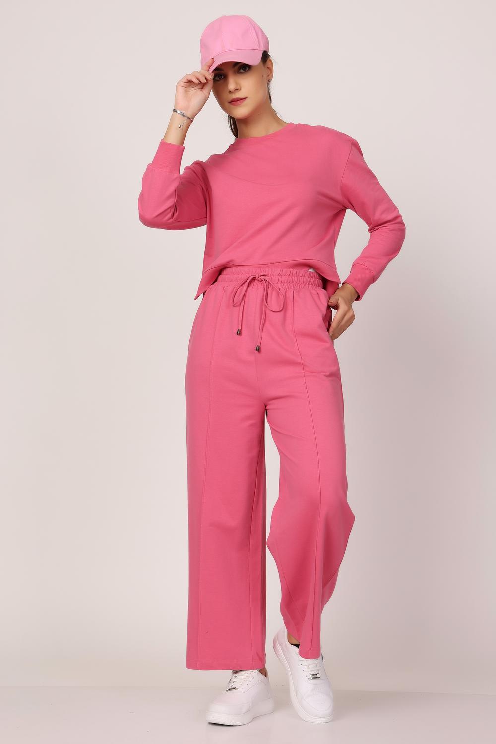 Womens Casual Wear Sweatshirt - Pink