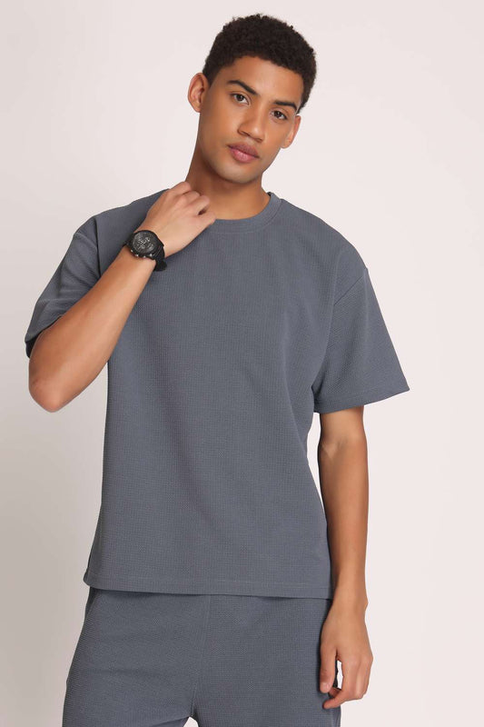 Mens Half Sleeve Tshirt - Mid Grey