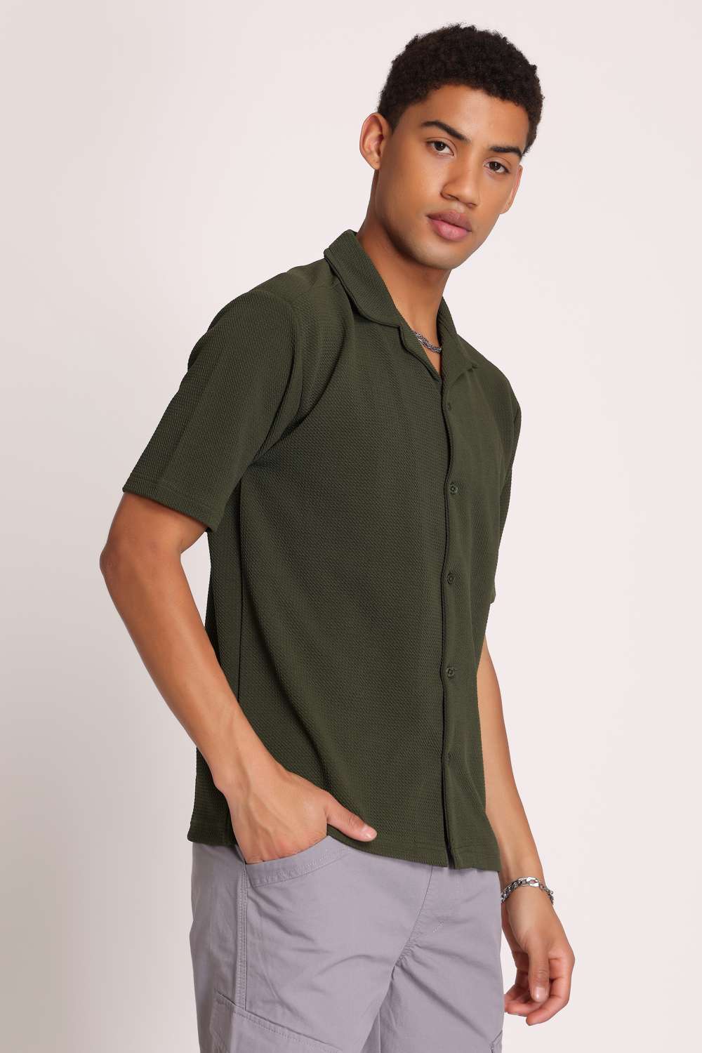 Mens Shirt - Olive Green