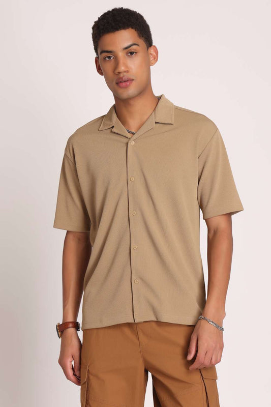 Mens Shirt - Light Khaki