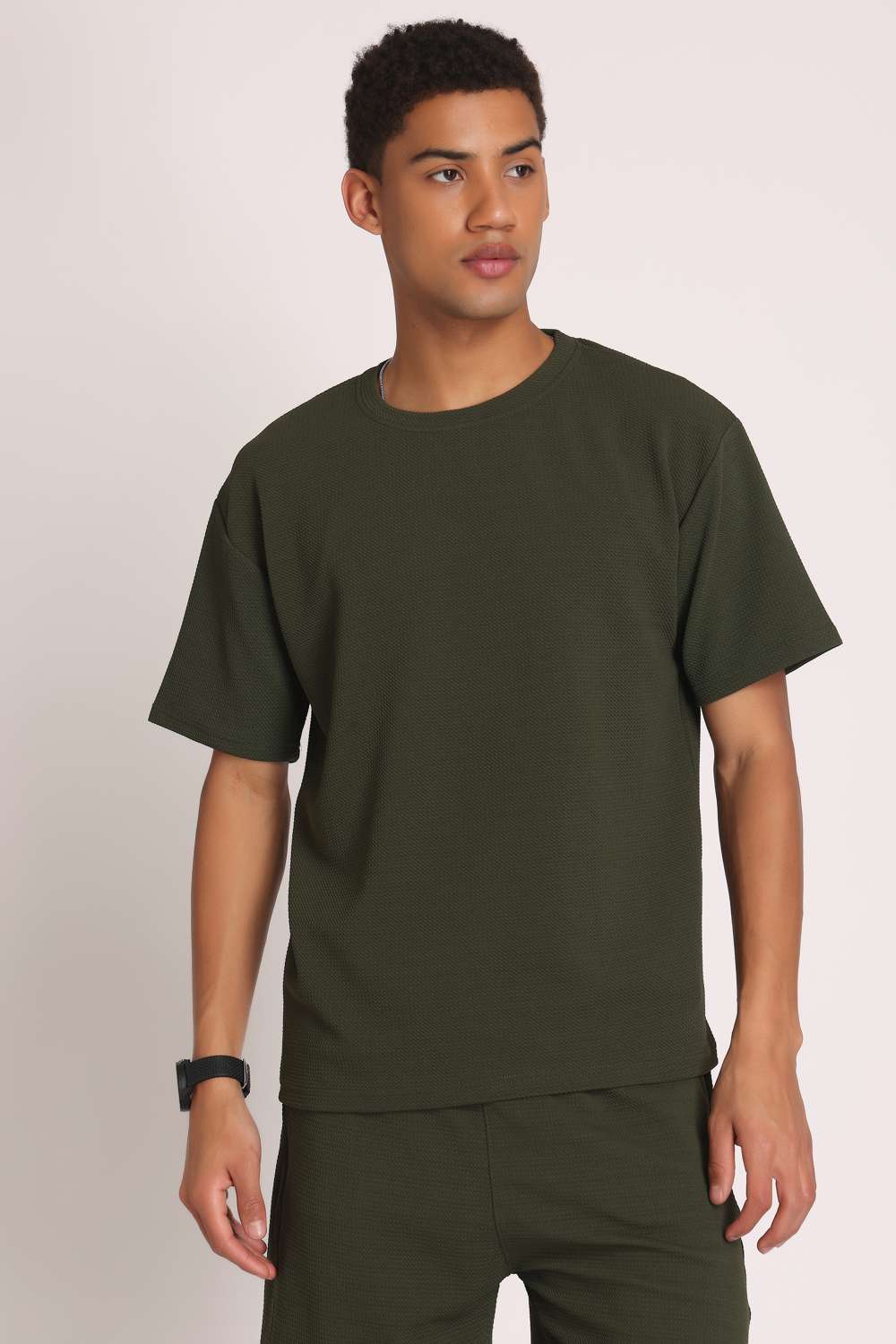 Mens Half Sleeve Tshirt - Olive