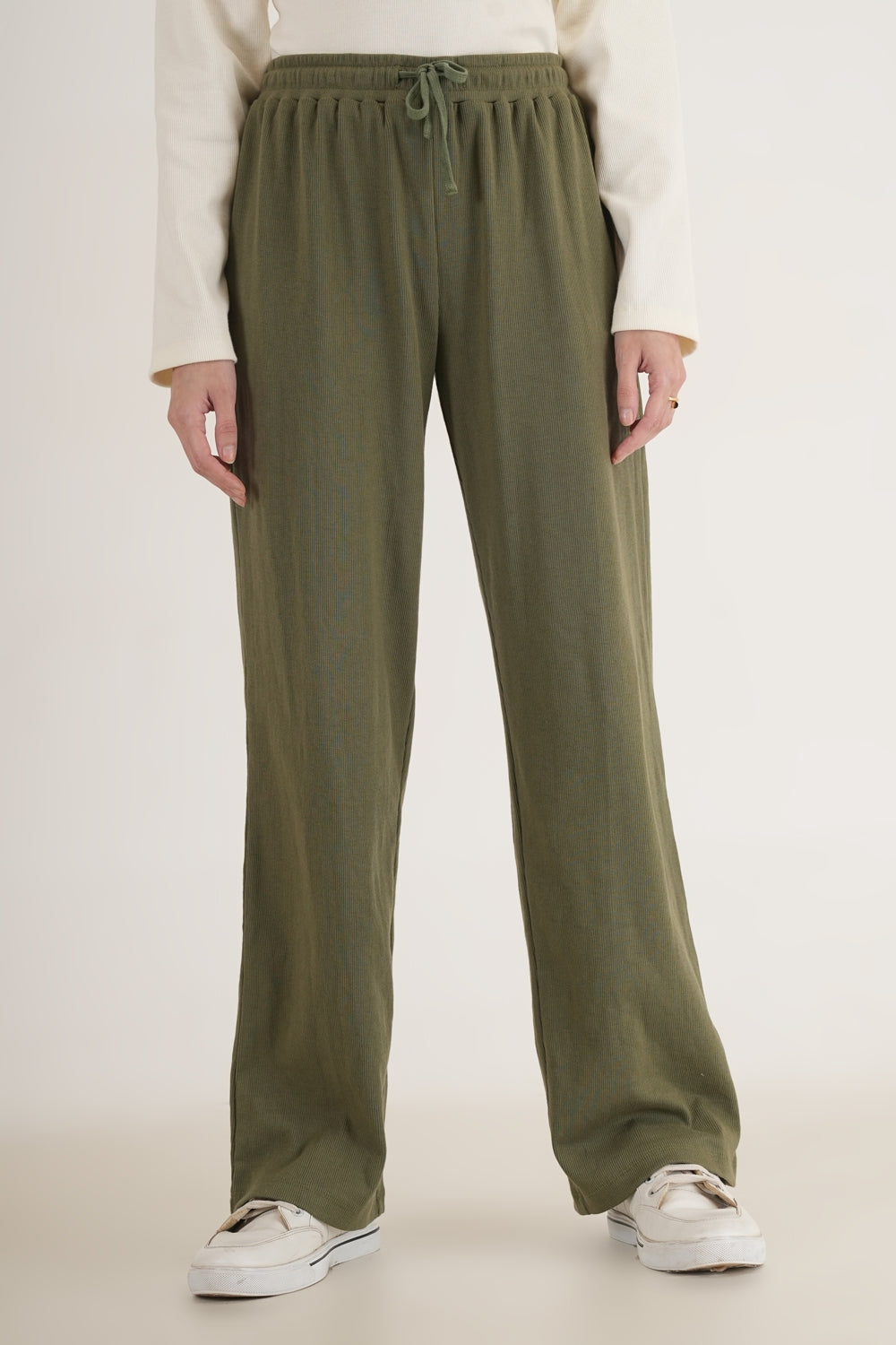 WESTERN FIT AND FLARE CASUAL SOLID TRACKPANTS - extra image 4