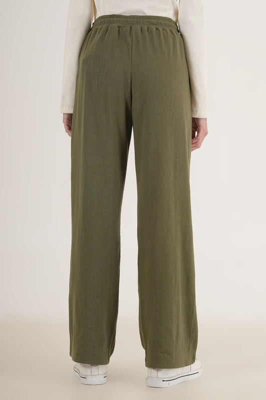 WESTERN FIT AND FLARE CASUAL SOLID TRACKPANTS - extra image 2