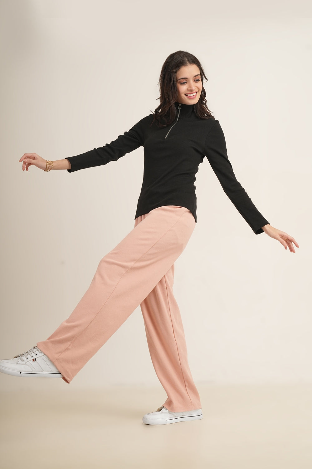 WESTERN STRAIGHT FIT CASUAL SOLID TRACKPANTS - extra image 3