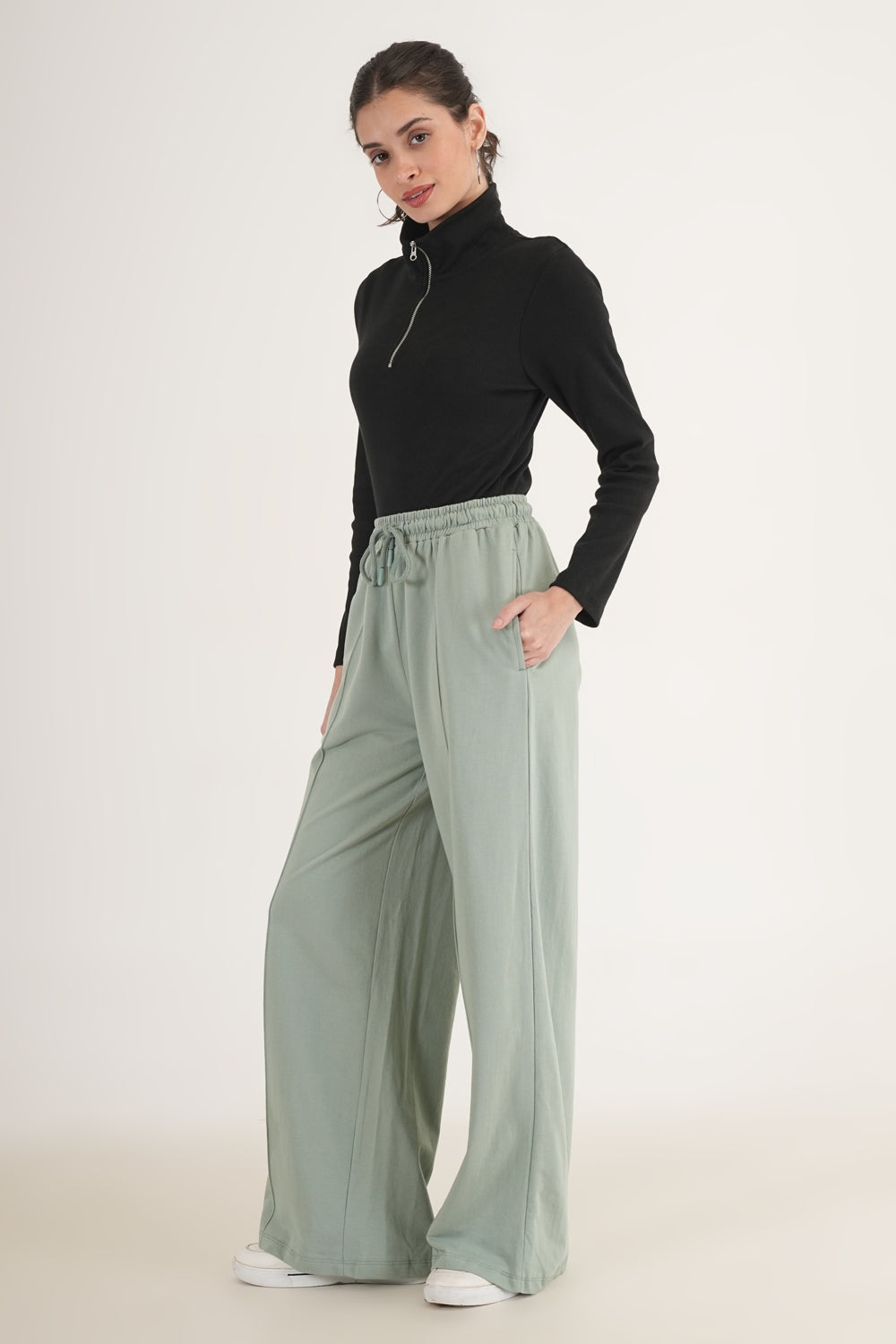 WESTERN STRAIGHT FIT CASUAL SOLID TRACKPANTS - extra image 4