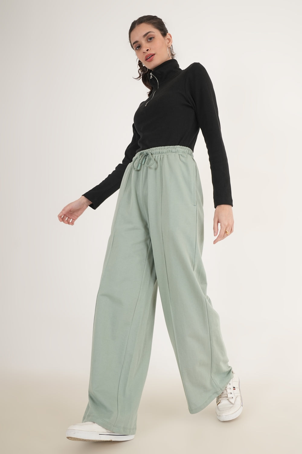 WESTERN STRAIGHT FIT CASUAL SOLID TRACKPANTS - extra image 3