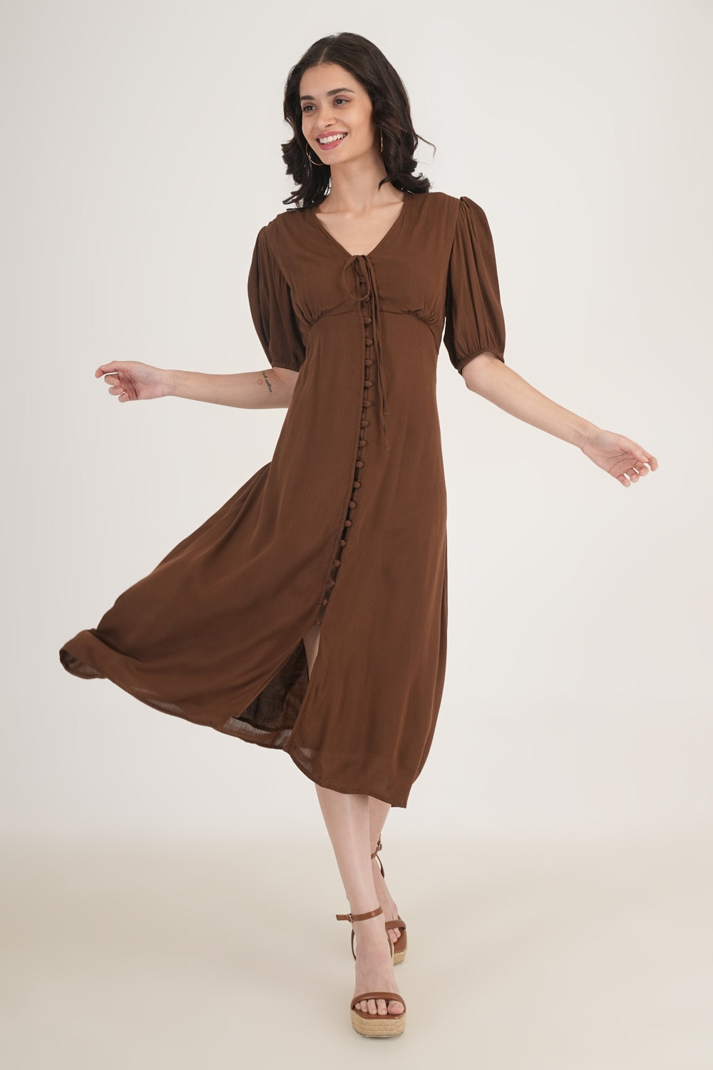 WESTERN REGULAR CASUAL SOLID DRESSES - extra image 3