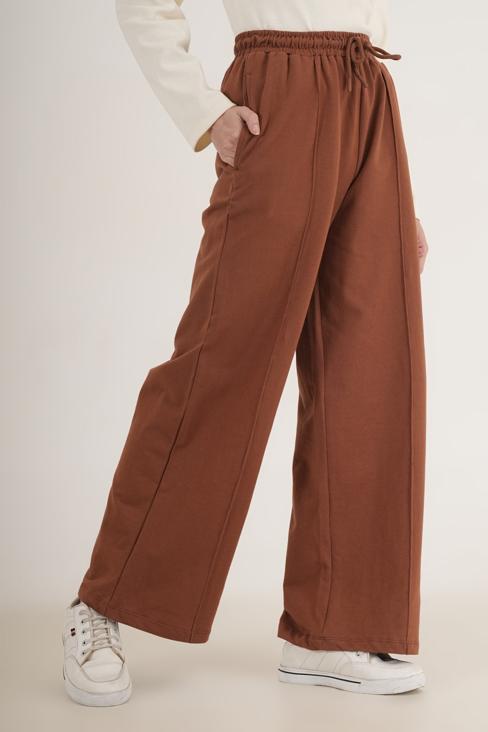 WESTERN STRAIGHT FIT CASUAL SOLID TRACKPANTS - extra image 5