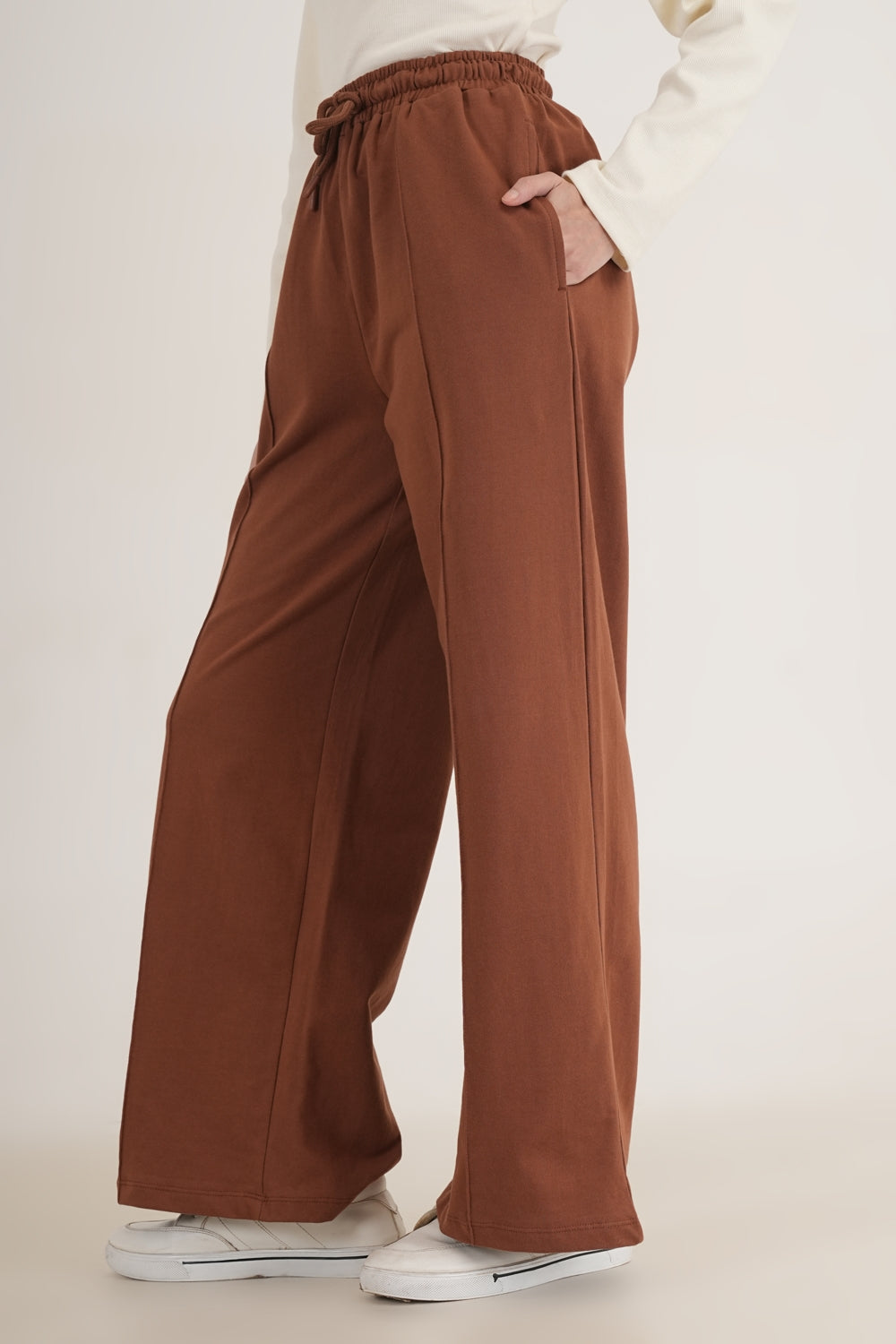 WESTERN STRAIGHT FIT CASUAL SOLID TRACKPANTS - extra image 4