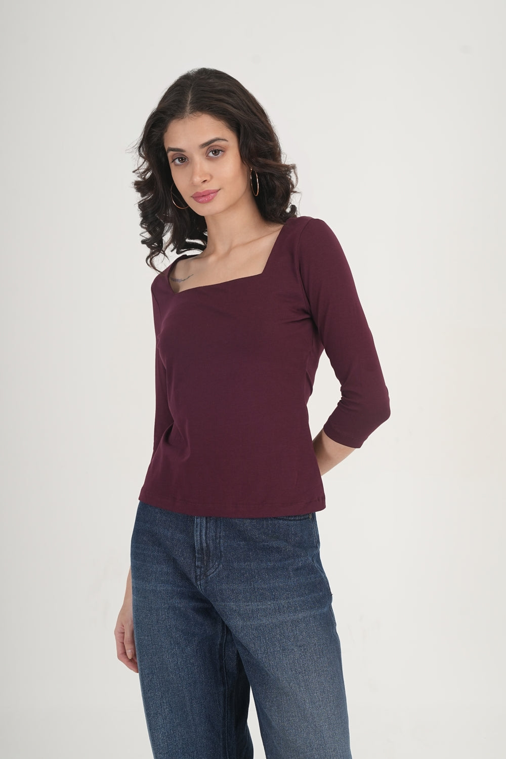 WESTERN REGULAR FIT CASUAL SOLID TOPS - extra image 4