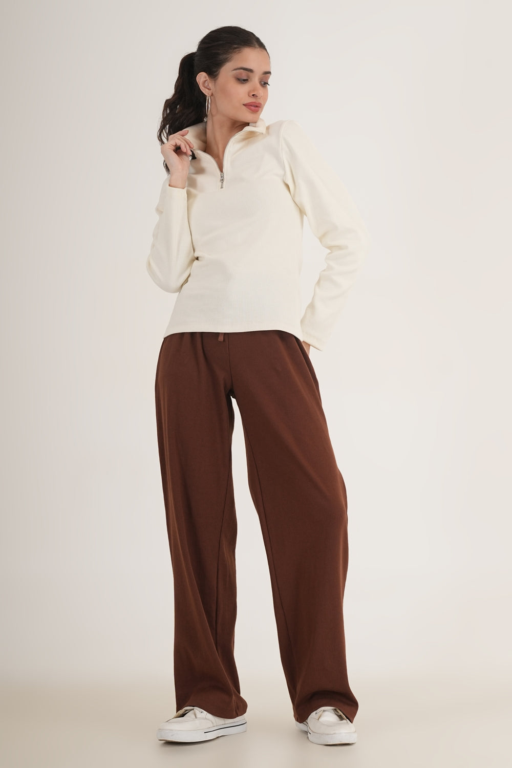 WESTERN STRAIGHT FIT CASUAL SOLID TRACKPANTS - extra image 3