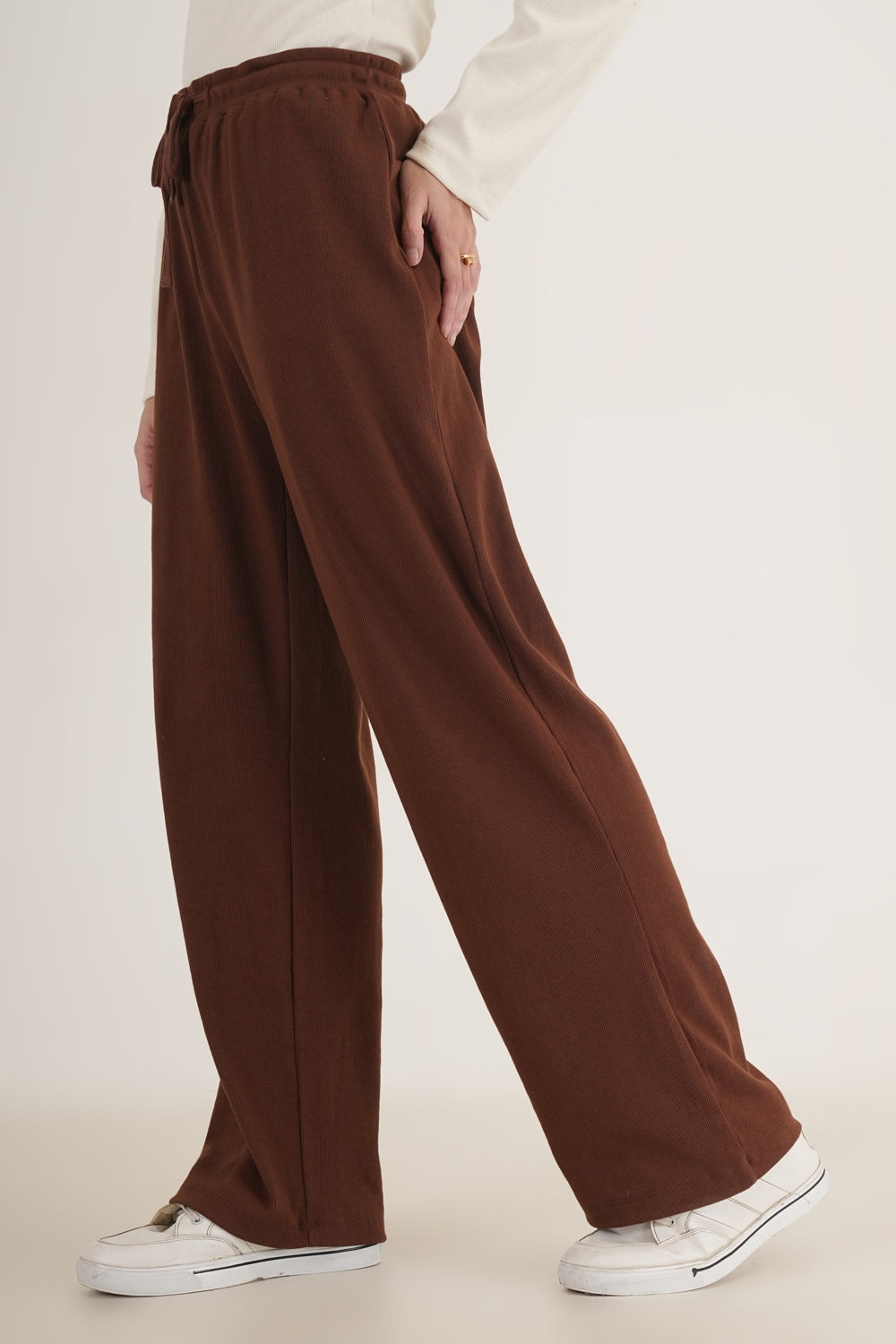 WESTERN STRAIGHT FIT CASUAL SOLID TRACKPANTS - extra image 4