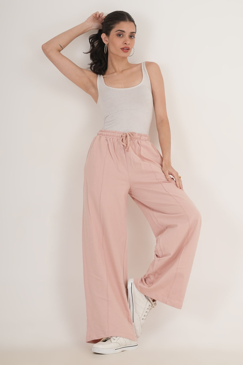 WESTERN FIT AND FLARE CASUAL SOLID TRACKPANTS - extra image 3