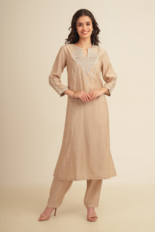 Embroiderd Skd (Set Of 3) - Beige