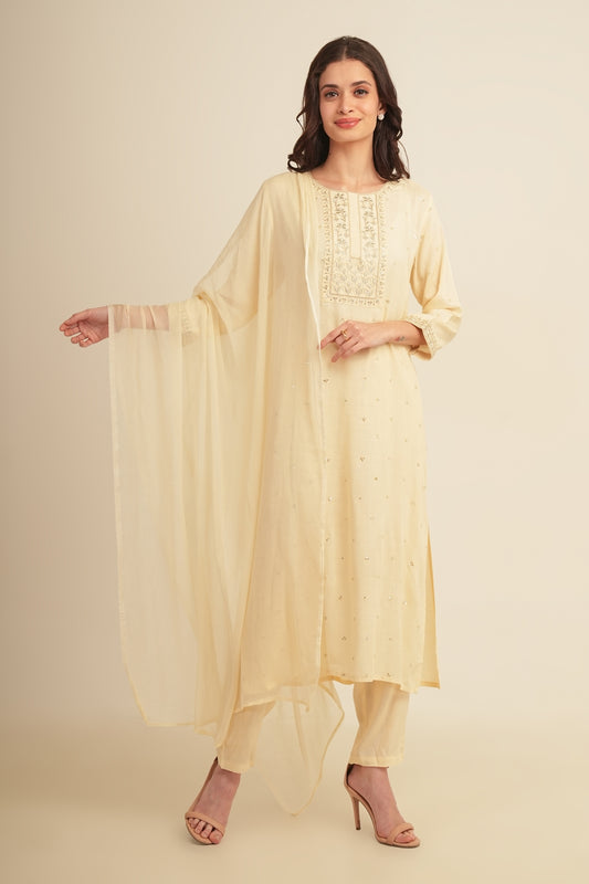 Kurta Sets - Cream