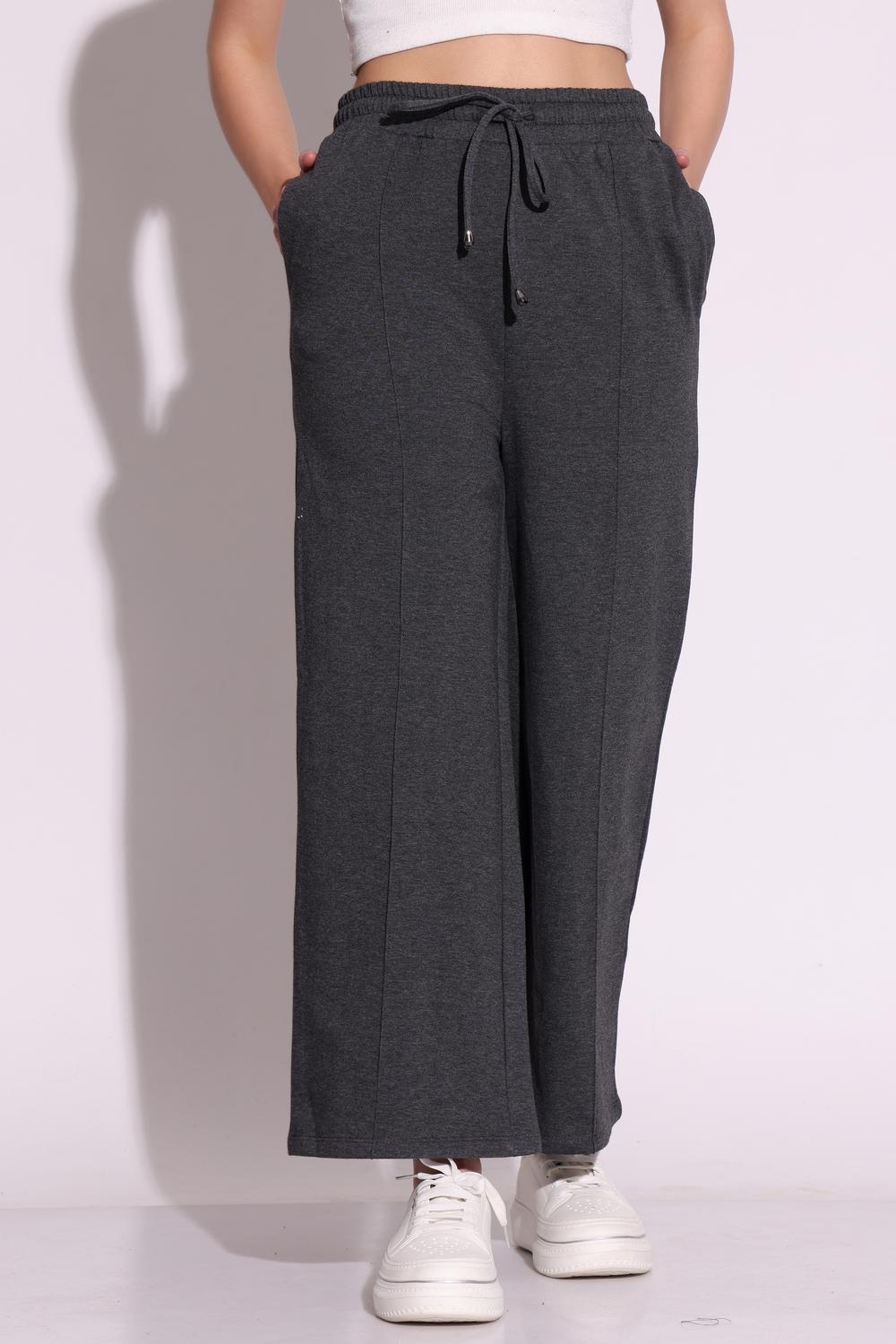 Womens Casual Wear Pants - Grey Melange