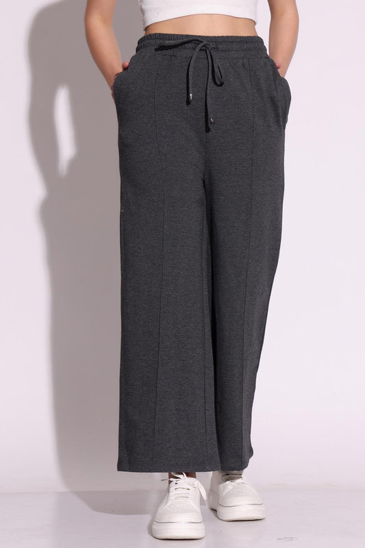 Womens Casual Wear Pants - Grey Melange