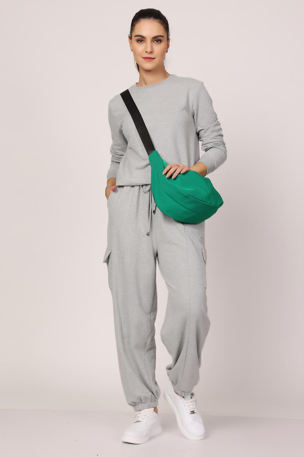 Women Fashion Sweatshirt - Grey