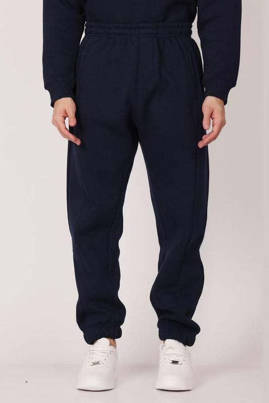 Mens Solid Joggers - Navy