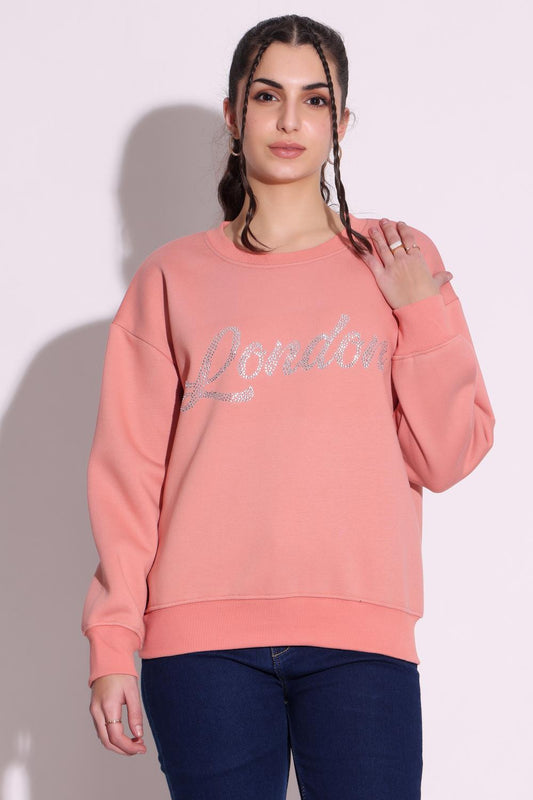 Womens Sweatshirts - Coral