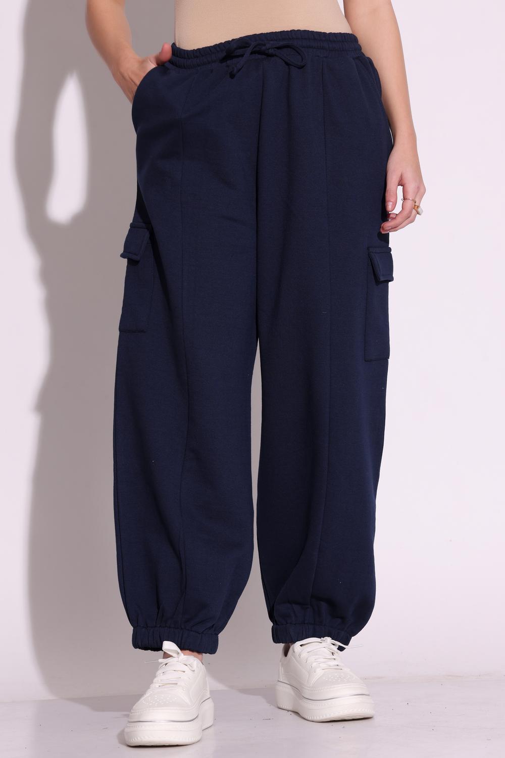 Women Cargo Jogger - Navy