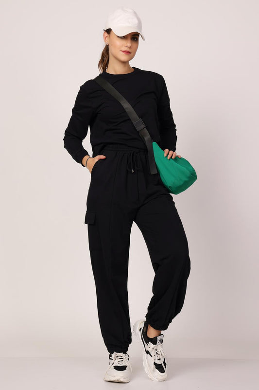 Womens Casual Wear Sweatshirt - Black