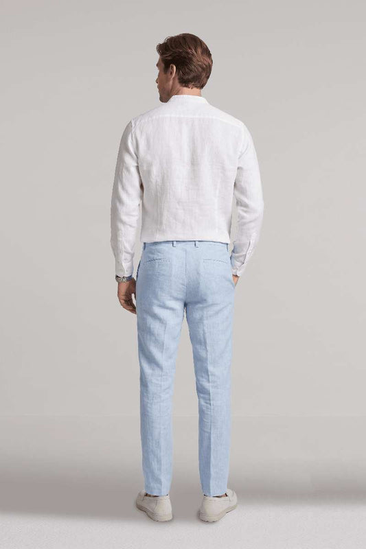 Men's Pure Linen Mandarin Collar Shirt - extra image 4