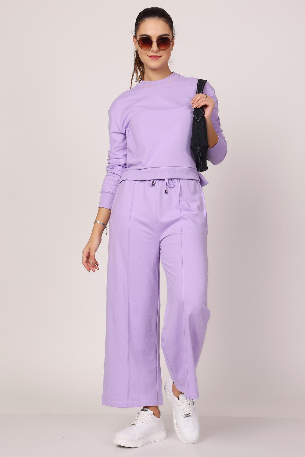 Womens Casual Wear Sweatshirt - Lavender