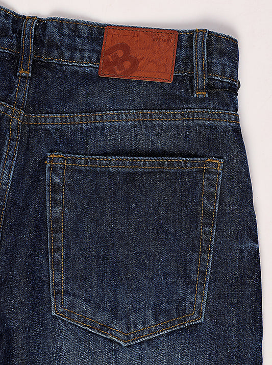 Men's Indigo Washed Straight Fit Jeans - extra image 2