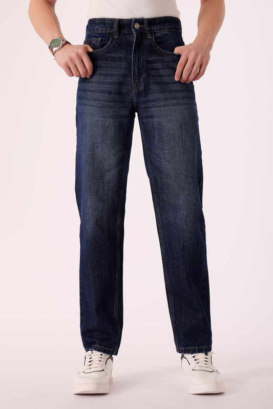 Men's Indigo Washed Straight Fit Jeans