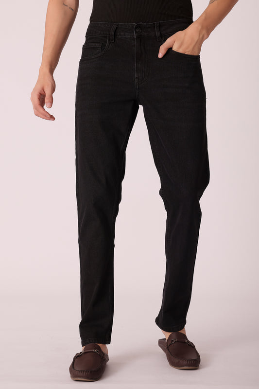 Men's Black Washed Slim fit Jeans