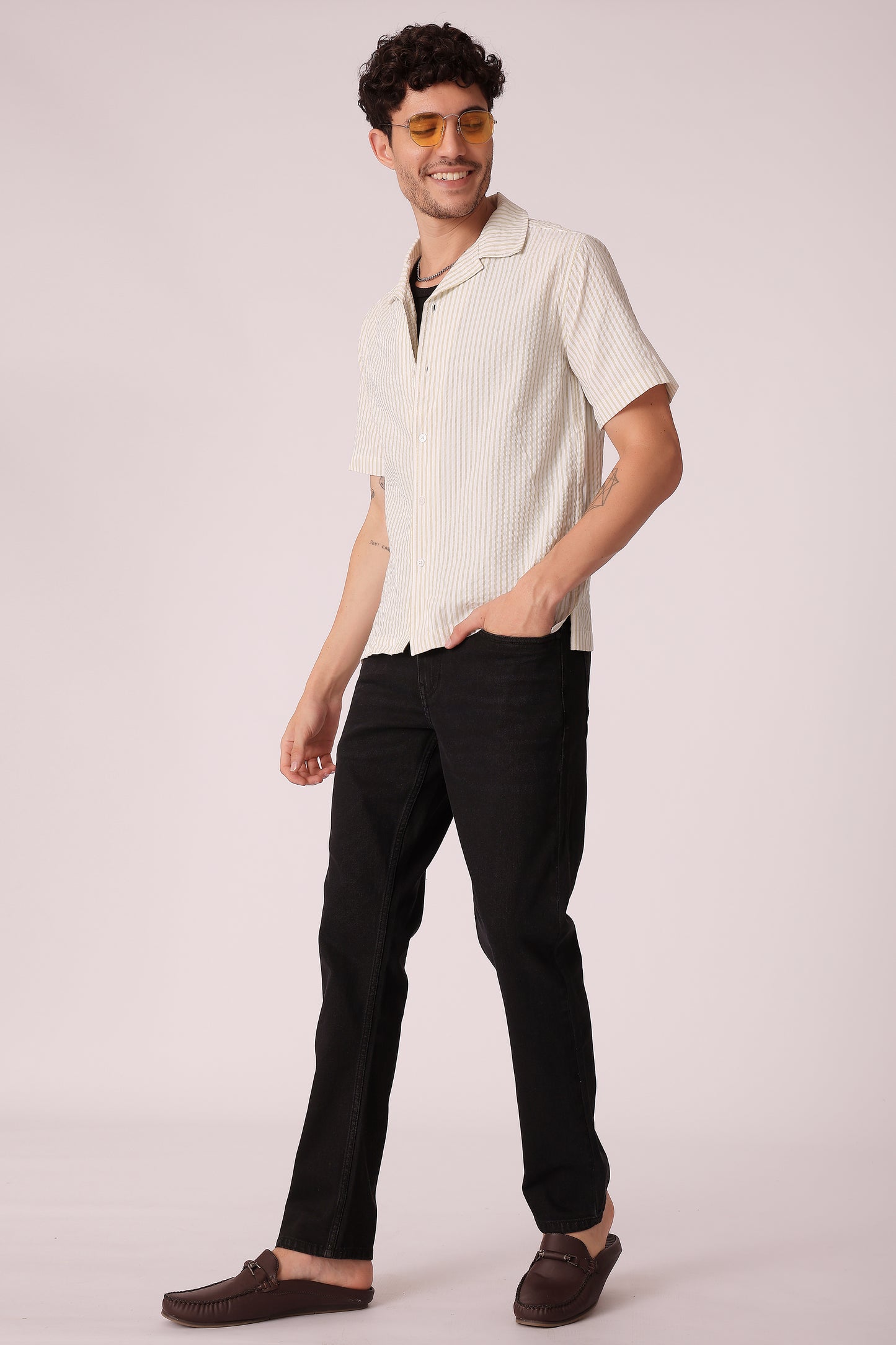 Men's Black Washed Slim fit Jeans - extra image 5