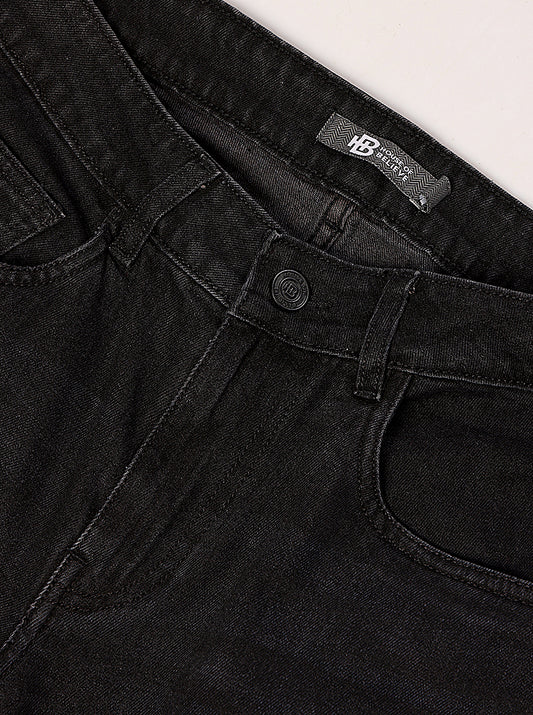 Men's Black Washed Slim fit Jeans - extra image 2