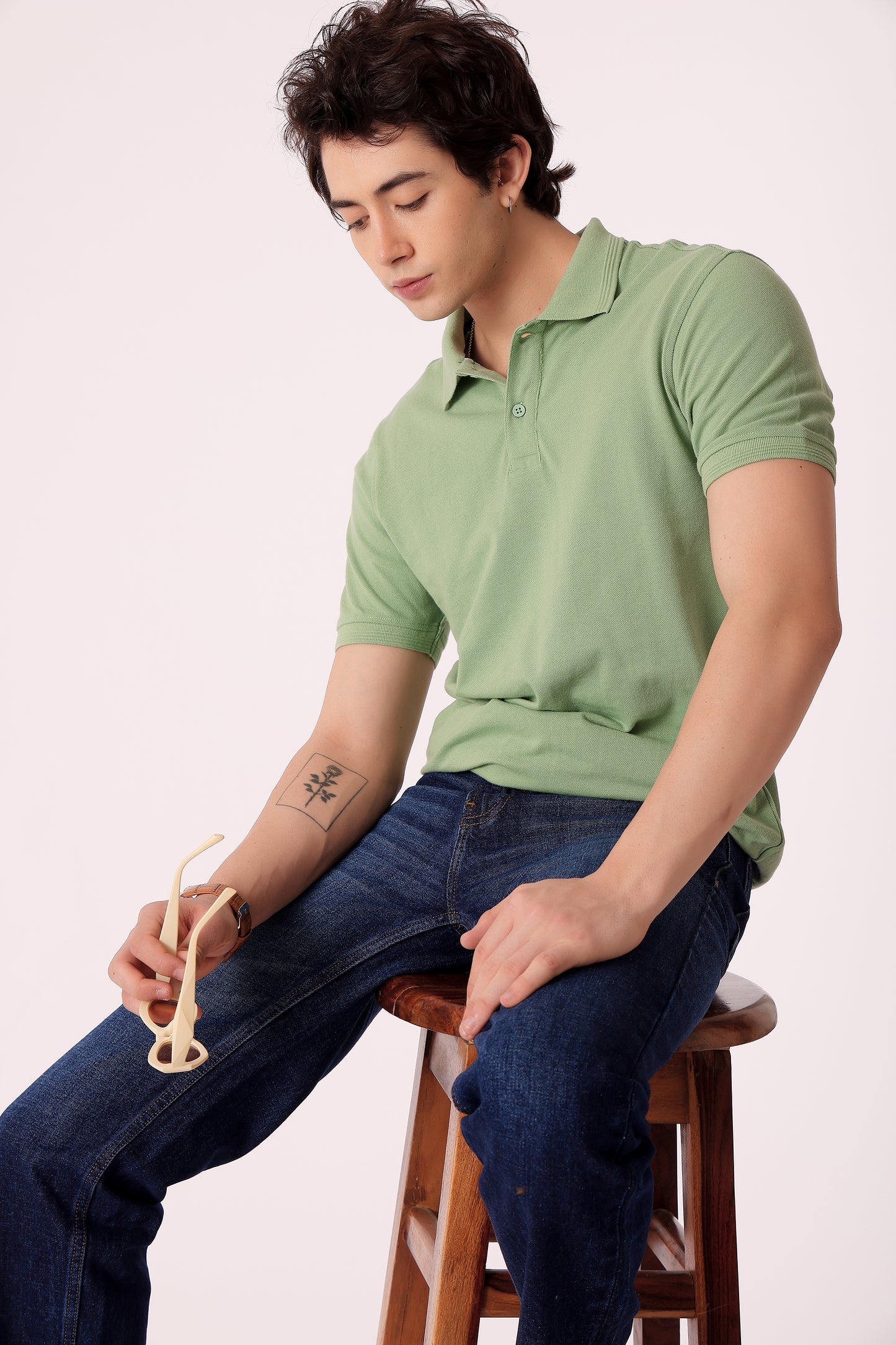 Men's Solid Pique Polo Tshirt - extra image 5
