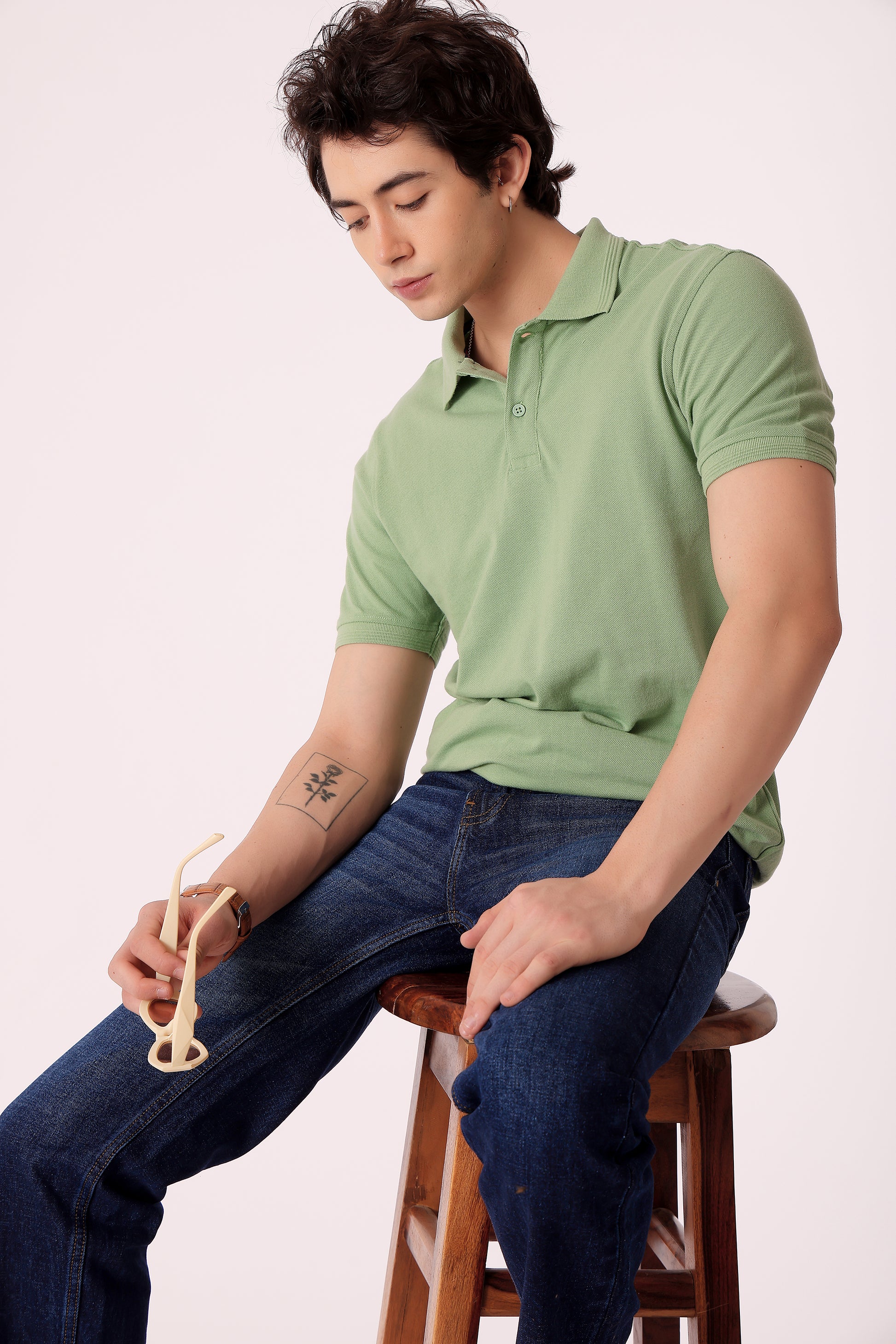Men's Solid Pique Polo Tshirt - extra image 5