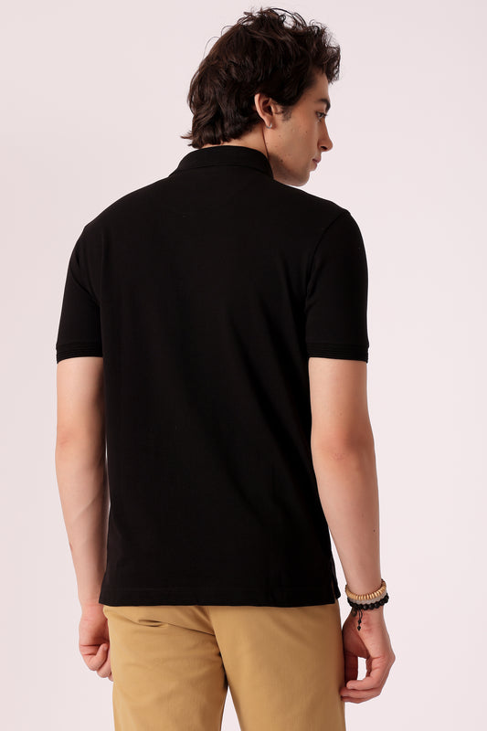 Men's Solid Pique Polo Tshirt - extra image 3