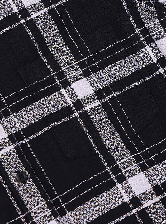 Men's cotton Checks Shirt Half Sleeve - extra image 2