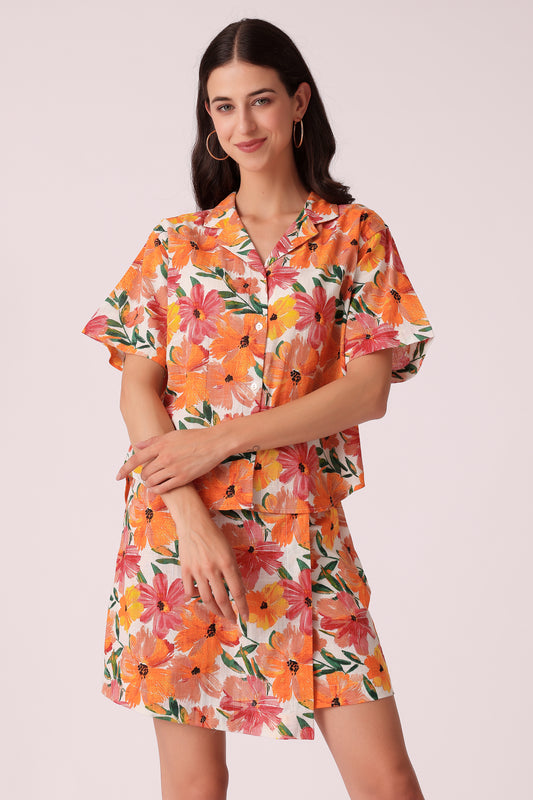 women skorts with shirt cord set