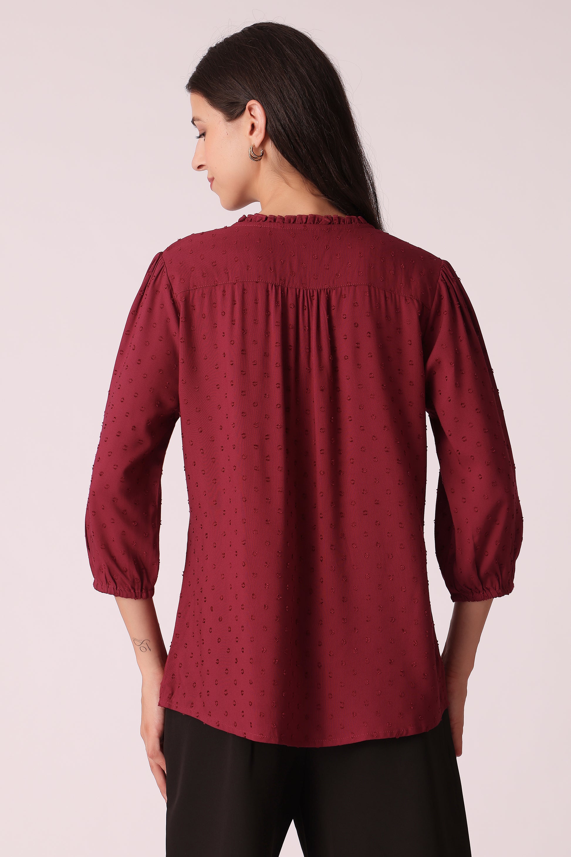 women textured lace shirt - extra image 2