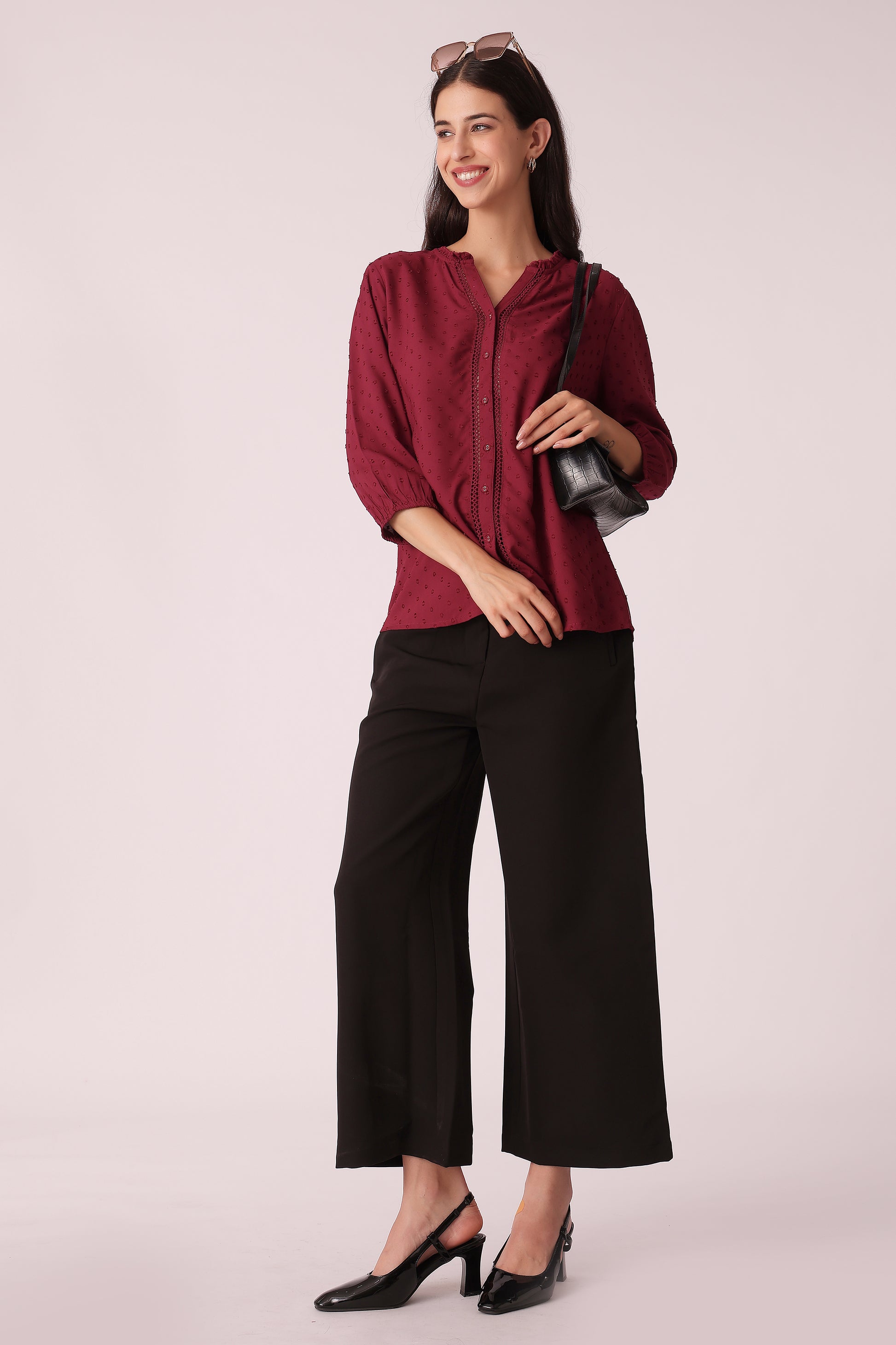 women textured lace shirt - extra image 3