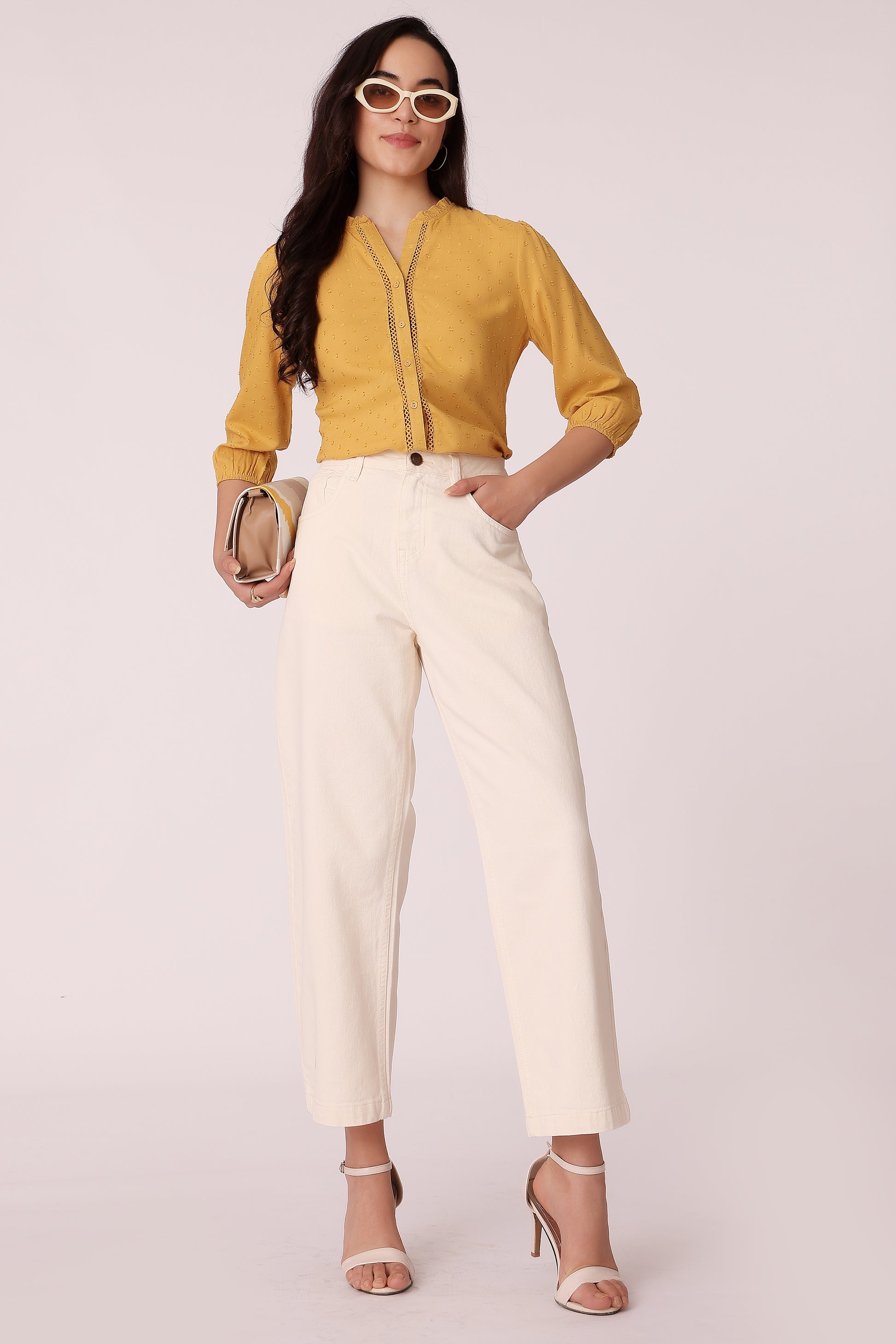 women textured lace shirt - extra image 3