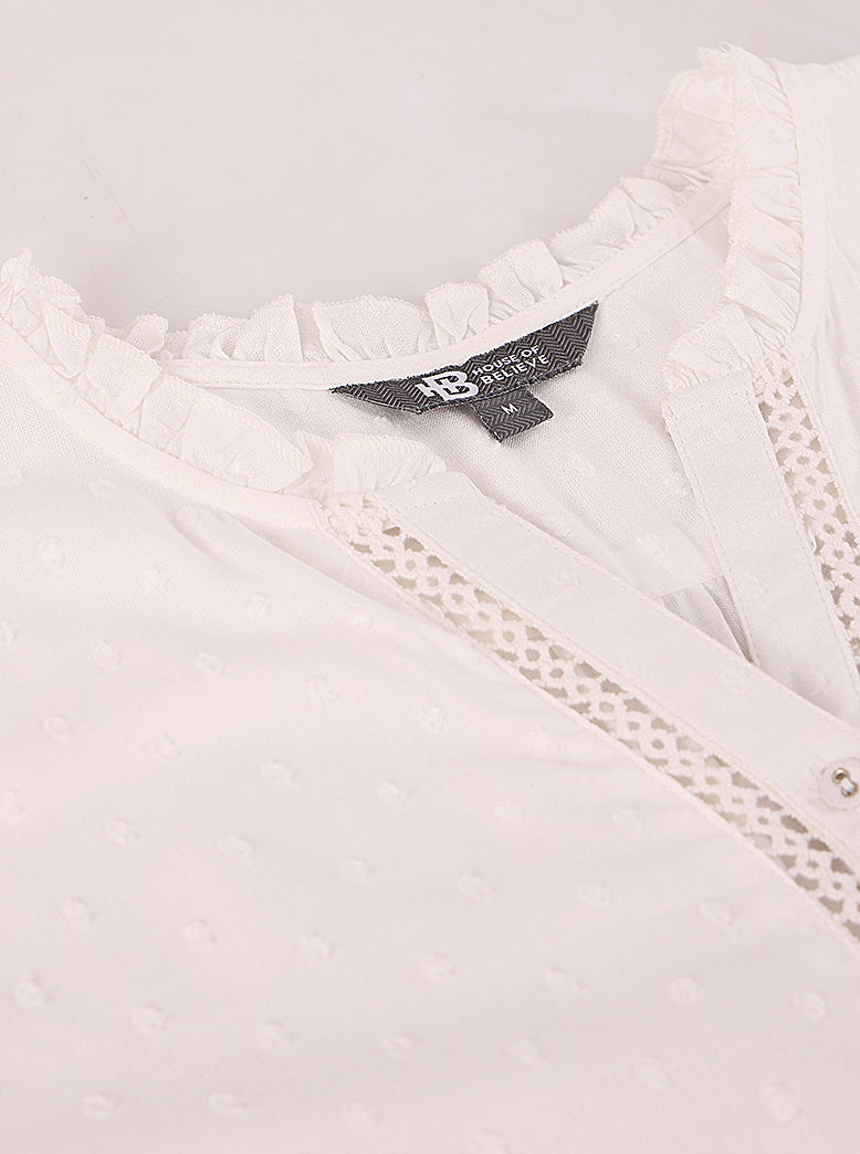 women textured lace shirt - extra image 4