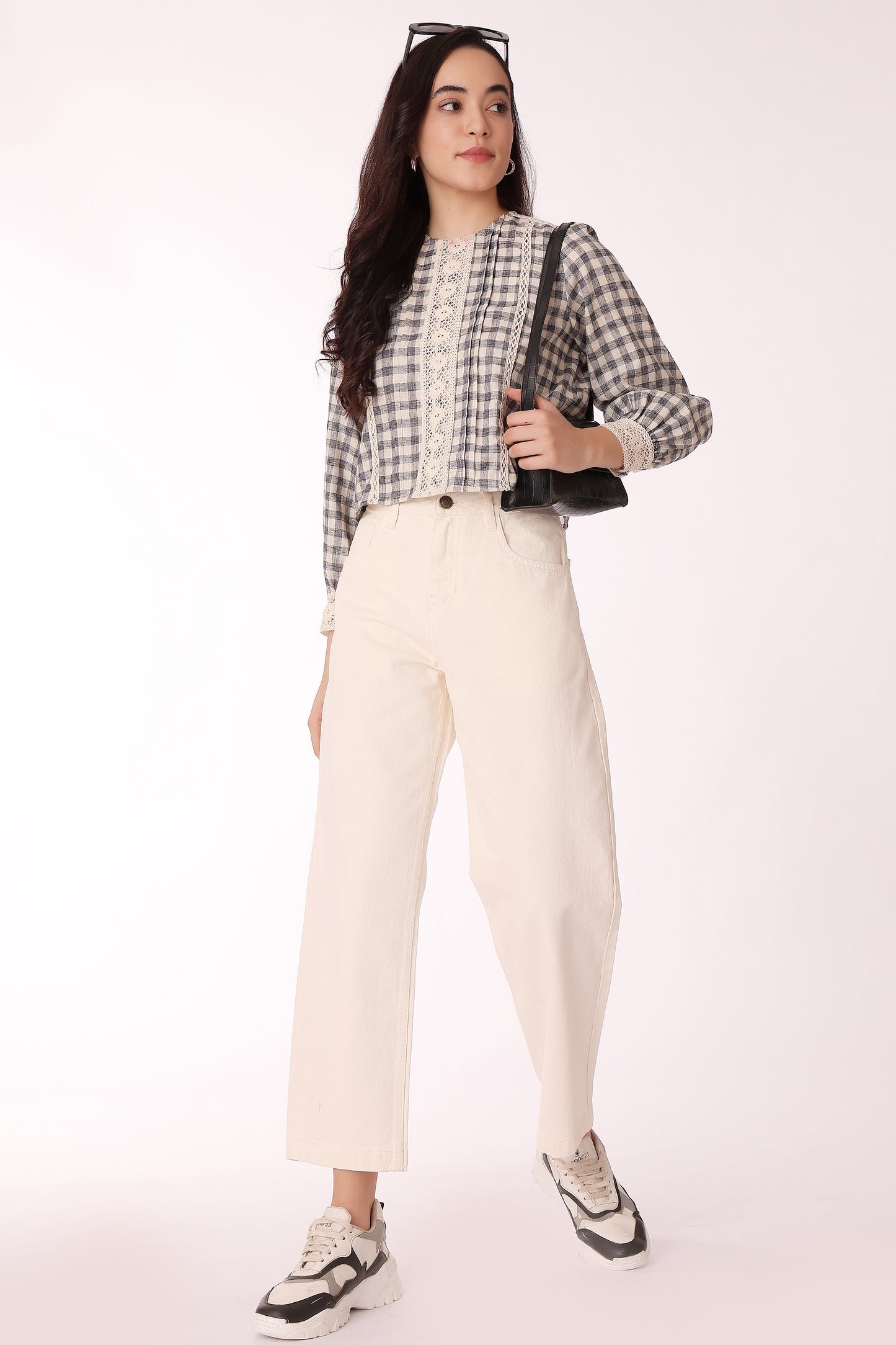 women checkered  top - extra image 3
