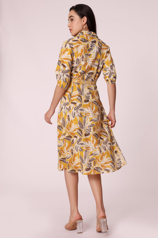 all-over printed belted midi dress - extra image 2