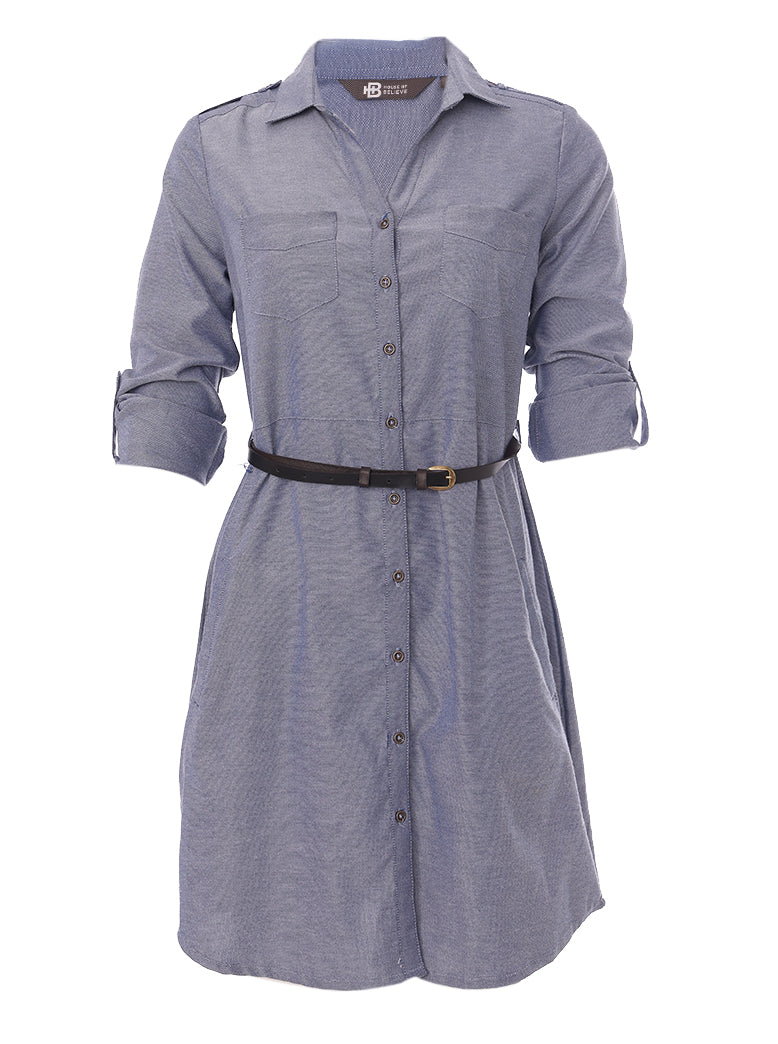casual belted tunic dress - extra image 4